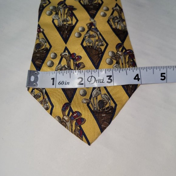 Chaps Ralph Lauren Tie Mens Necktie Silk Golf Print Novelty  Handmade USA - Picture 6 of 7